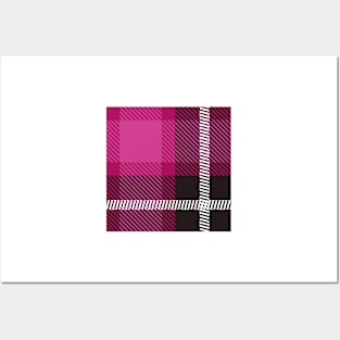 Magenta Plaid Posters and Art